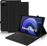 Étui Clavier Pour Xiaomi Pad 6/6 Pro 11 Pouces 2023,Azerty Clavier Bluetooth Magnétique Détachable Pour Tablette Xiaomi Pad 6/6 Pro,Noir(Q709)