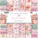 The Paper Boutique Grandma's Garden-Embellishments Pad, Paper, Spring Colours, 8 x 8 inches