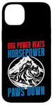 Coque pour iPhone 14 Plus Dog Power bat Horsepower Paws Down Mushing