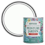 Rust-Oleum Peinture Blanche Résistante à l'humidité pour Jardins, Finition Brillante - Pierre de Lune 750ml