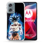 Cokitec Coque Renforcée pour Motorola G24 4G Manga Dragon Ball Sangoku Noir