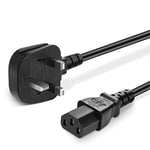BABZTECH 3m Kettle Lead C13 to UK 3 Pin Plug PC Computer Power Cable- 3 METRE LONG