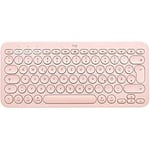 Bluetooth-tangentbord - LOGITECH - K380 - Tysk QWERTZ - Rosa - Batteritid 2 år