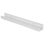 Clas Ohlson Picture Ledge Shelf - 50x5x6 cm, Floating Wooden Picture Ledge Wall Shelf (White, MDF)