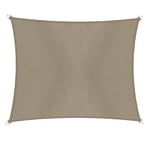 Windhager 10743 Voile d'ombrage rectangulaire 4 x 5 m Protection Solaire pour Jardin et terrasse, résistant aux UV et aux intempéries Taupe