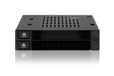 ICY DOCK – 2x 2.5" to 1x 3.5" bay mobile rack SATA/SAS metal trayless (MB522SP-B)