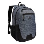 adidas Unisex's Foundation Backpack (38l) Durable Large Athletic Student Laptop Book Bag for Boys/Girls, Jersey Onix Grey/Black, One Size