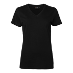 TOPSWEDE 202 V-ringad T-shirt DAM Svart: XL