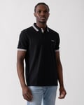 BOSS Green Paddy Mens Organic Cotton Polo With Contrast Logo Details - Dark Blue - Size Medium