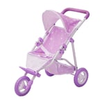 Olivia's Little World Doll Jogging-Style Pram, Purple/Stars