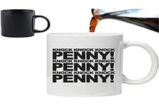 Acen Merchandise Knock Knock Penny – Mug magique changeant de chaleur 325 ml et coffret cadeau pour le thé, le café, le bureau, la maison