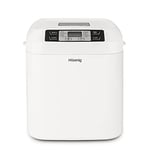 H.Koenig Machine BAKE320, 12, 2 Tailles de Pain, Programme sans Gluten, Brioche, Confiture, Fonction départ différé et maintient au Chaud, Ecran LCD, 550 Watts, W, Blanc [Classe énergétique A+]