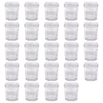 Argon Tableware Glass Jam Jars with Lids - 42ml - Pack of 24