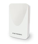 Metronic 415985 Antenne d'extérieur Amplifiée Plate - Blanc - 43 dB - Filtre 4G - 4K HD