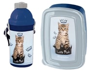 Chat Royal Crown Set Petit Déjeuner Boîte Porte Casse-Croûte, Gourde Automatique