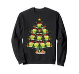 Tennis Sports Lover Xmas Lights Tennis Ball Christmas Tree Sweatshirt