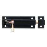 Amig - Verrou porte Mod. 500 | Targette de porte en Aluminium | Loquet de porte finission Noir | 150 mm | Serrure de porte ou fenêtre | Installation avec vis tire-fonds | Boulons pour porte