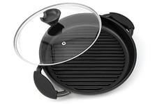 Joejis Forever Pan - Non-Stick Round Skillet Pan with Lid 27cm - Stove Top Griddle Pan Cast Aluminium - Induction Hob - Lighter Than Cast Iron and No Rust - PFOA Free