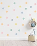 Wallstickers Barnerom - Prikker 50pk - Pastell | Mini Dekor