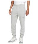 NIKE FN0246-063 M NSW SP FLC Jogger BB Pants Men's DK Grey Heather/White Size S