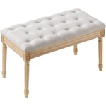 Mophorn - vevor Banc Rembourre 80x40x48 cm Banquette deEntree avec Coussin Rembourre en Mousse et Pieds en Bois deHevea, Repose-Pieds Capitonne