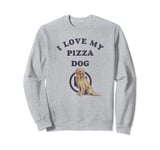 Marvel Hawkeye Disney Plus Lucky I Love My Pizza Dog Logo Sweatshirt