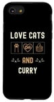 Coque pour iPhone SE (2020) / 7 / 8 Chats amoureux des chats et chatons curry pour hommes et femmes