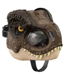 Jurassic World Dinosaurie Mask Tyrannosaurus Rex Halloween Mask Med Rörlig Mun Brown