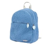 Nattou Sac à Dos en tissu doux, Petit sac à dos avec fermeture éclair pour les jeunes enfants, 23 cm, Lapidou, Polyester, Bleu