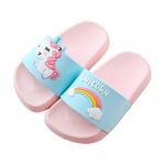 Kids Slippers Slide Sandals Unicorn for Girls and Boys, Anti-Slip Beach Summer Shoes Pool Shoes Flip Flops Pink