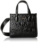 GUESS Silvana Mini fourre-Tout 2 Compartiments, Sac à bandoulière Femme, Noir, T/U