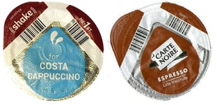 48 x Tassimo Costa Cappuccino Milk Pods Only + 6 x Carte Noire Latte Coffee Pods only, Sold Loose