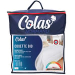 COLAS NORMAND - Couette Coton Bio - Chaude - 260x240cm - Coton Issu de l'agriculture Biologique - Garnissage Issu de Bouteilles recyclées - Fabrication française