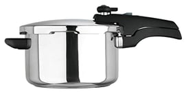 Prestige Pressure Cooker 4 Litre - Smart Plus Pressure Cookers, Stainless Steel Induction Suitable Pressure Pan with Pressure Indicator, Silver