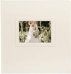 goldbuch Wedding Knocking, Photo 60 White Pages and glassine, Memory Cut-Out for Your own Picture, Album Refined Paper in Satin Look, Heart Beating with Image Section, ca. 30 x 31 x 4 cm