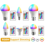 Ampoule LED 16 couleur RGB 10W 240V + télécommande IR lampe intelligente fête