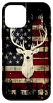 Coque pour iPhone 12 mini Pink Camo American Flag Hunter Deer Chasse pour femmes