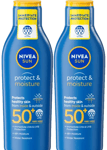 2 x Nivea Sun - Protect & Moisture - SPF 50 - Water Resistant Sun Cream - 200ml