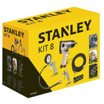 Kit 8 pièces accessoires pneumatiques compresseur d'air visseuse - Stanley