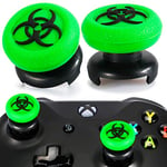 Playrealm FPS Bâton Prises de Pouce Thumbstick Grip et Prolongateur Texture 3D Caoutchouc Silicone Poignée Couvrir 2 ensembles pour Xbox Series X/S & Xbox One Manette (Chat Patte Corailbioh vert)