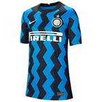 Nike Inter Y NK BRT STAD JSY SS HM T-Shirt Mixte Enfant, Blue Spark/(White) (Full Sponsor), FR : S (Taille Fabricant : S)