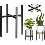 Ersandy - Support Plantes, Étagère Plantes en Metal dans Un Style Simple, Support Pot de Fleur Intérieur et Extérieur Largeur Réglable pour les Pots