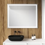 Baikal Miroir pour Maison, différentes Formes et Dimensions Disponibles. Miroir avec éclairage LED. Styles Qui s'adaptent à la Salle de Bain ou à n'importe Quelle pièce de la Maison.