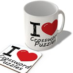 I Love Crossword Puzzles - Mug and Coaster Set