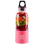 mini fruits mixeur rechargeable, portable mélangeur presse-agrumes pour smoothies / milk-shakes / jus de fruits-Rose