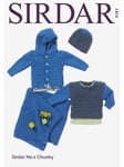Sirdar No.1 Chunky Baby Jacket, Jumper, Hat and Blanket Knitting Pattern, 5187