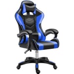 Fauteuil GAMER Massant Noir/Bleu 72 cm