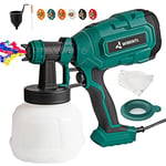 WIBENTL Paint Sprayer, 700W HVLP Electric Spray Paint Gun, with 6 Copper Nozzles & 3 Patterns, Paint Sprayers for Home Interior and Exterior, Furniture, Fence, Walls, DIY Works, Ceiling WSG10A