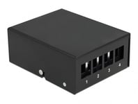 DELOCK – Keystone Patch Panel 4 Port black (43409)