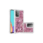 Samsung Galaxy A52 / 5G pinkki glitter hile suojakuori